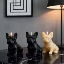 1Pc Funny Middle Finger Bulldog Soy Wax Candle - Creative Aromatherapy Gift, Home Decor Photography Prop