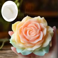 Peony Rose Bud Bouquet Candle Silicone Mold Peony Flower Clusters Candle Mould Christmas Gift Flower Bundle Resin Gypsum Molds